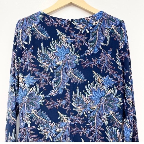 Floral Blue Wrap Dress - Picture 4 of 6